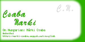 csaba marki business card